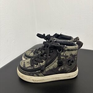 Billy Classic Lace Up High Top Canvas Sneakers Camo Kids Toddler Sz 12 Zipper